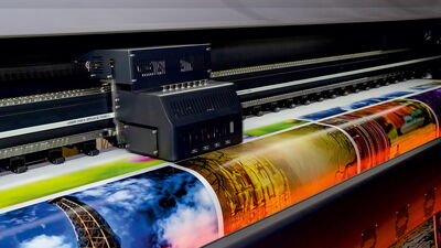 Digitaldrucker im Betrieb